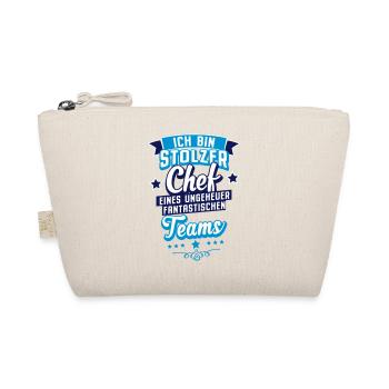 Chef T Shirt stolzer Chef eines fantastischen Team - Bio-Täschchen - Natur - Vorne