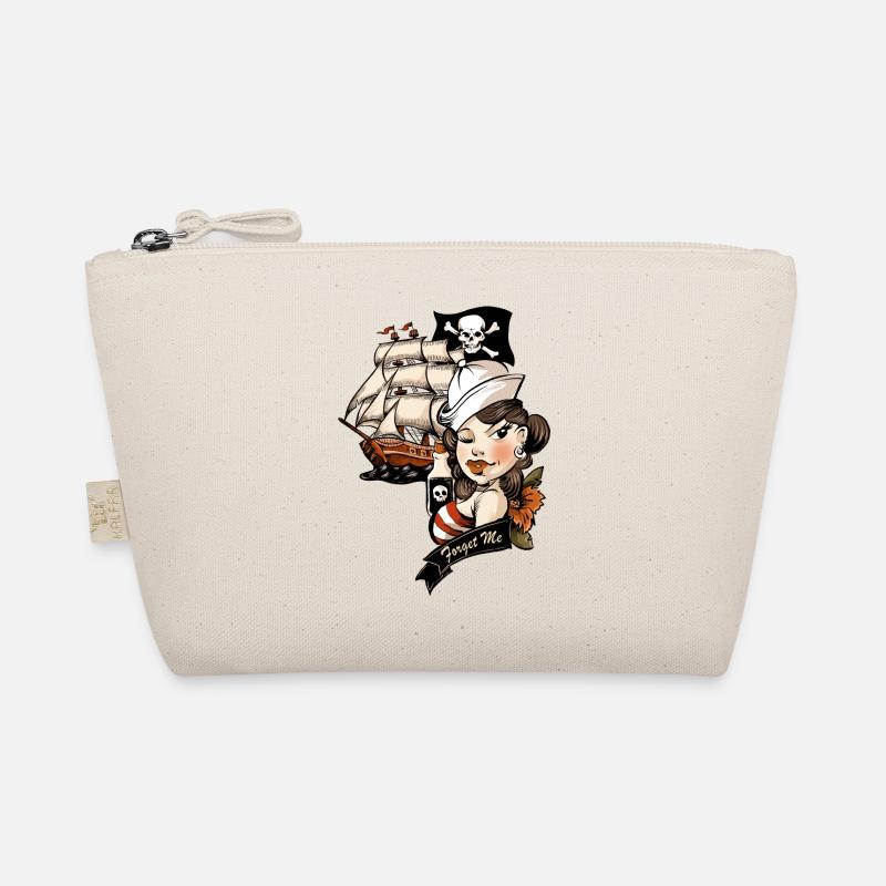 Pirate love tattoo Organic Pouch