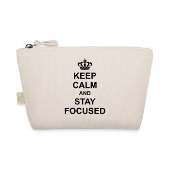 keep calm and stay focused koenig krone plakat spr - Bio-Täschchen - Natur - Vorne