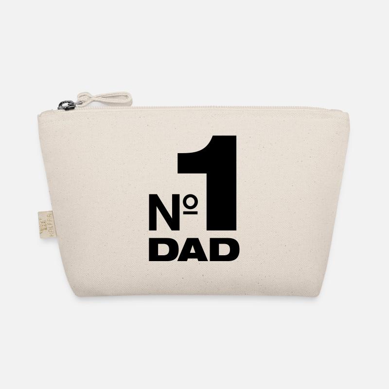 Nummer 1 Dad bester Vater Papa Vati Eltern Kinder - Bio-Täschchen - Natur