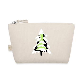 snow cold christmas tree fir tree fir stars - Organic Pouch - nature - Front