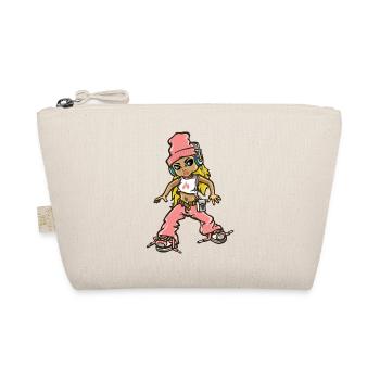 Hip hop girl in pink - Organic Pouch - nature - Front
