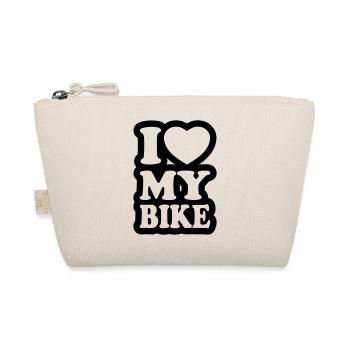 I love my bike - Ich liebe mein Motorrad - Bio-Täschchen - Natur - Vorne