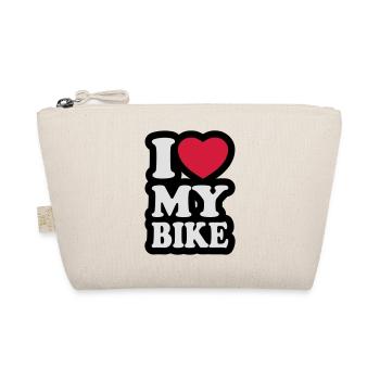 I love my bike - Ich liebe mein Motorrad - Bio-Täschchen - Natur - Vorne