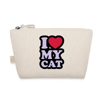I love my cat - Ich liebe meine Katze - Bio-Täschchen - Natur - Vorne