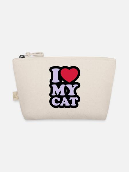I love my cat - Organic Pouch - nature - Front