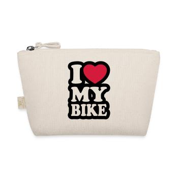 I love my bike - Ich liebe mein Motorrad - Bio-Täschchen - Natur - Vorne
