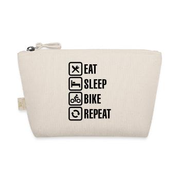 Eat sleep bike repeat - Organic Pouch - nature - Front