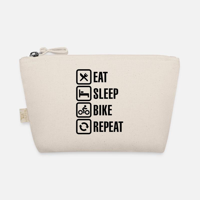 Eat sleep bike repeat Bio-Täschchen