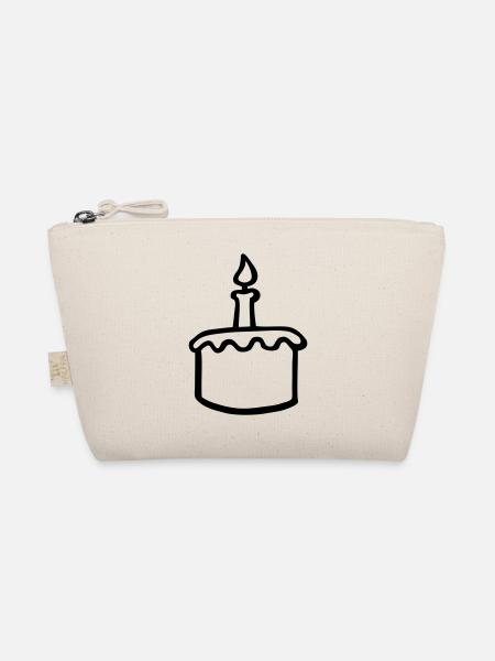 birthday cake anniversary party - Organic Pouch - nature - Front
