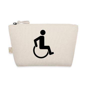 pictogram disability wheelchair walking running - Organic Pouch - nature - Front