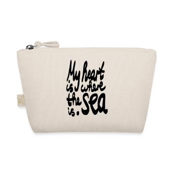 My heart is where the see is. Meer. - Bio-Täschchen - Natur - Vorne