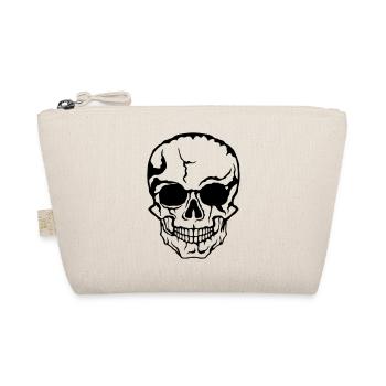 halloween death head horror drawing 21 - Organic Pouch - nature - Front