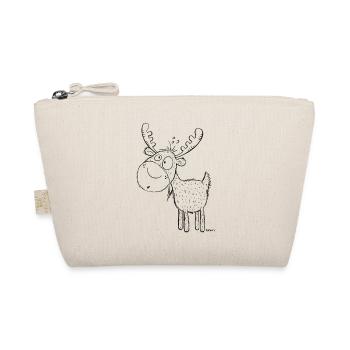 Lustiger Elch - Elche - Hirsch - Reh - Geschenk - Bio-Täschchen - Natur - Vorne