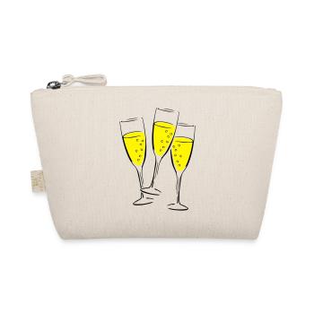 sekt glaeser illustration - Bio-Täschchen - Natur - Vorne