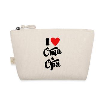 Ich liebe Oma und Opa Grosseltern Omi Opi Geschenk - Bio-Täschchen - Natur - Vorne