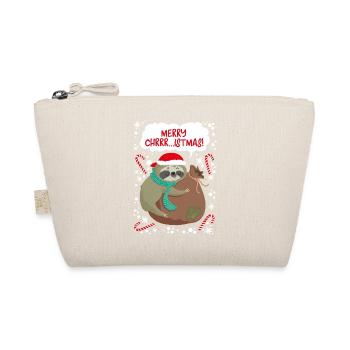 Merry Christmas Faultier T-Shirt Weihnachten sloth - Bio-Täschchen - Natur - Vorne