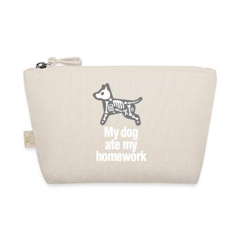 My dog ate my homework lustig zurück zur Schule - Bio-Täschchen - Natur - Vorne