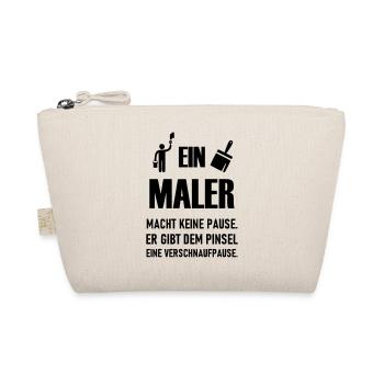 Maler und Verputzer machen keine Pause - Bio-Täschchen - Natur - Vorne
