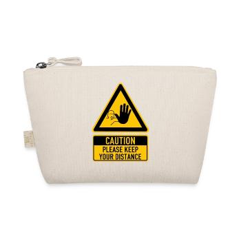 Corona Caution Please keep your distance Warning - Organic Pouch - nature - Front