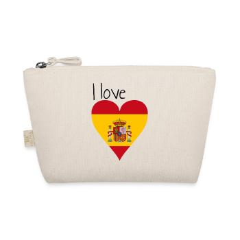 I love Spain. Gift idea, Spanish flag - Organic Pouch - nature - Front