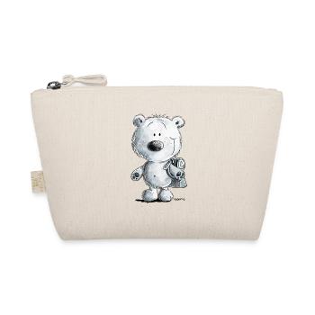 Schoolchild polar bear I schooling 1st class gift - Organic Pouch - nature - Front