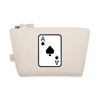 Ace of Spades Playing Card Poker Gift Idea - Organic Pouch - nature - Front