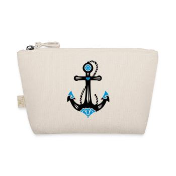 Anker, 23 Farben möglich, Tattoo Style, Maritim - Bio-Täschchen - Natur - Vorne