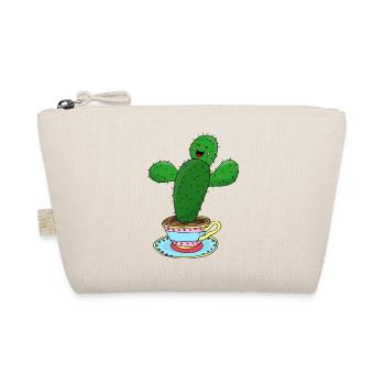 Cactus in cup funny positive vibes illustration - Organic Pouch - nature - Front