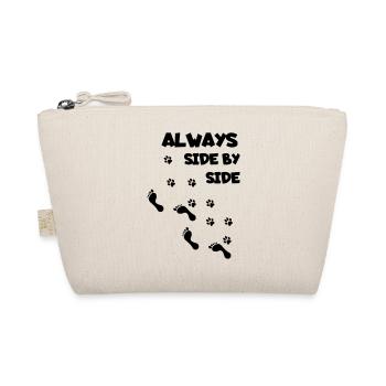 Always side by side with your dog, dog love * - Organic Pouch - nature - Front