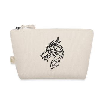 Dragon noir géométrique - Trousse biologique - nature - Devant