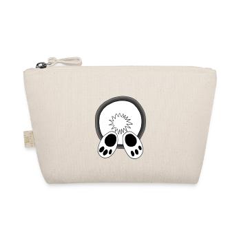 The white rabbit disappears in the rabbit hole - Organic Pouch - nature - Front