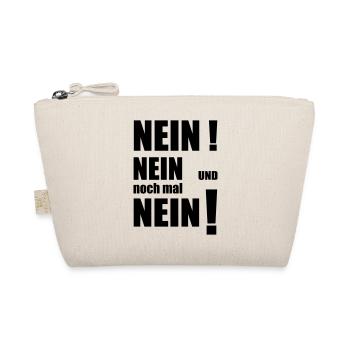 Nein mit Ausrufezeichen - erfordert Akzeptanz - Bio-Täschchen - Natur - Vorne
