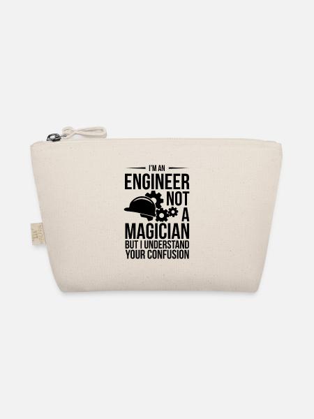 INGENIEUR NICHT MAGIER - Bio-Täschchen - Natur - Vorne