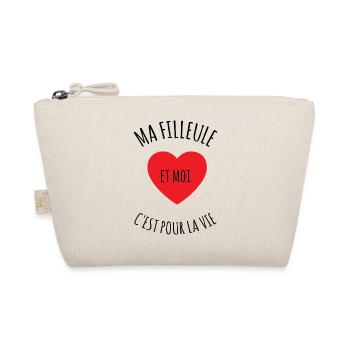 Tshirt ma filleule et moi c'est pour la vie - Trousse biologique - nature - Devant