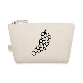 Traube Emoji Obst Sticker Skizze schwarz - Bio-Täschchen - Natur - Vorne
