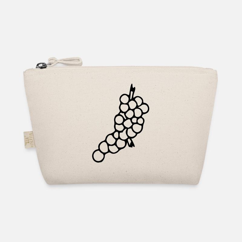 Grape Emoji Fruit Sticker Sketch Black Organic Pouch