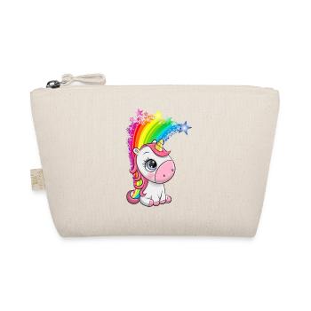 Einhorn, Regenbogen - Bio-Täschchen - Natur - Vorne