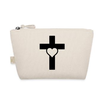 Herzkreuz C - Bio-Täschchen - Natur - Vorne