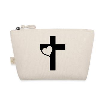 Herzkreuz - Bio-Täschchen - Natur - Vorne
