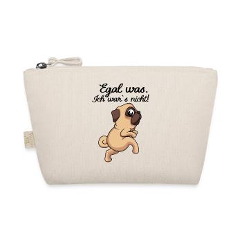 Egal was. Ich wars nicht mops lustiger Spruch Hund - Bio-Täschchen - Natur - Vorne