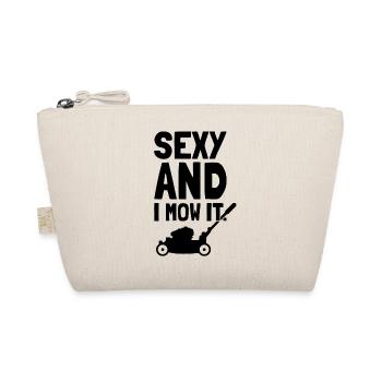 Sexy und ich mähe es Grafik - Bio-Täschchen - Natur - Vorne