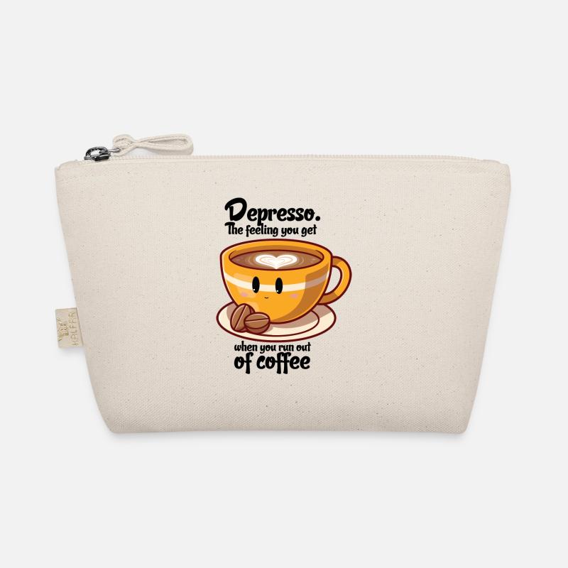 Kaffetasse Liebhaber Kaffee Gelb mit Spruch - Bio-Täschchen - Natur