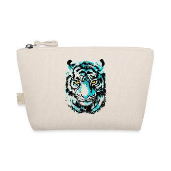 Tiger Head - Colorful Tiger - Wildcat Predator - Organic Pouch - nature - Front