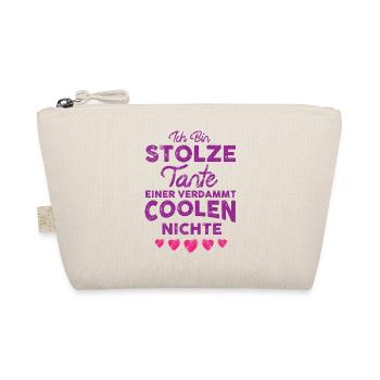 Tante, Nichte, Geburt - Bio-Täschchen - Natur - Vorne