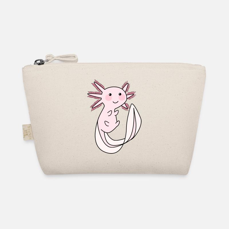 Axolotl Kawaii - Organic Pouch - nature