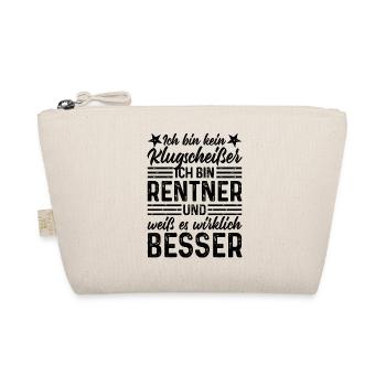 Rentner Ich bin kein Klugscheißer Ruhestand Rente - Bio-Täschchen - Natur - Vorne