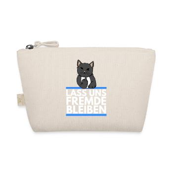 Hater Katze - Lass uns Fremde bleiben - Bio-Täschchen - Natur - Vorne