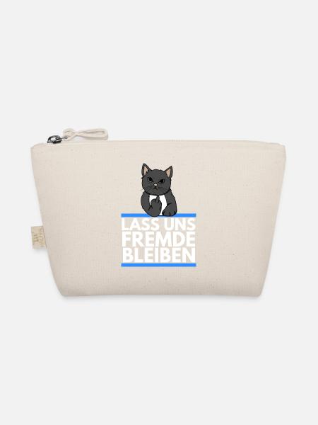 Hater Katze - Lass uns Fremde bleiben - Bio-Täschchen - Natur