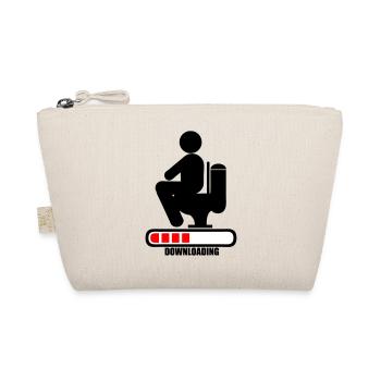 shit toilet poop downloading bar loading - Organic Pouch - nature - Front